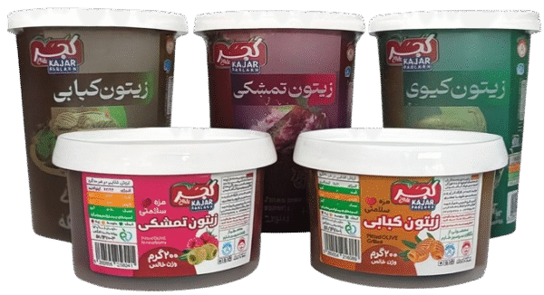 زیتون‌های میوه‌ای کجر الیو (انار، کیوی، تمشک)